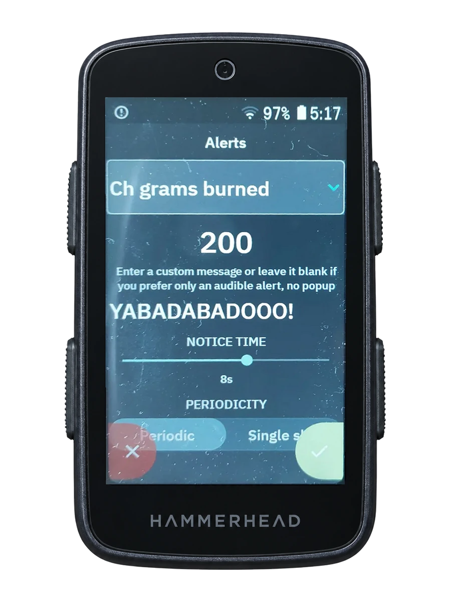 VinHkE alert configuration screen
