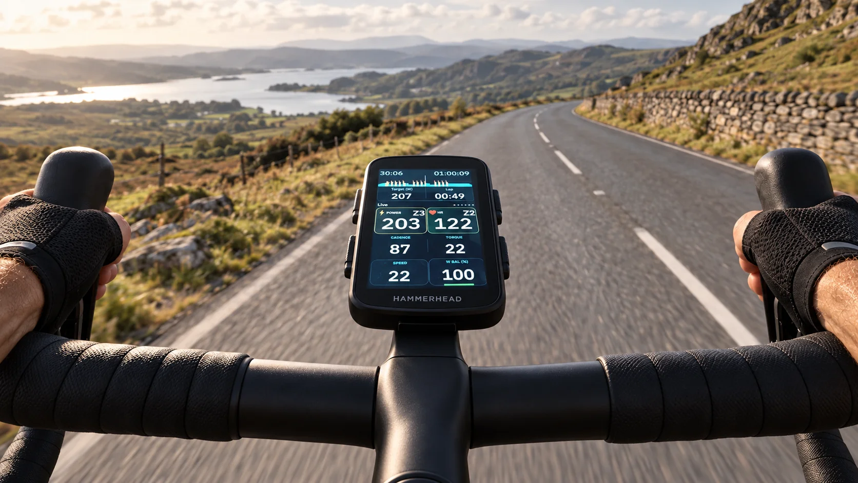 VinApp on Karoo during an outdoor ride